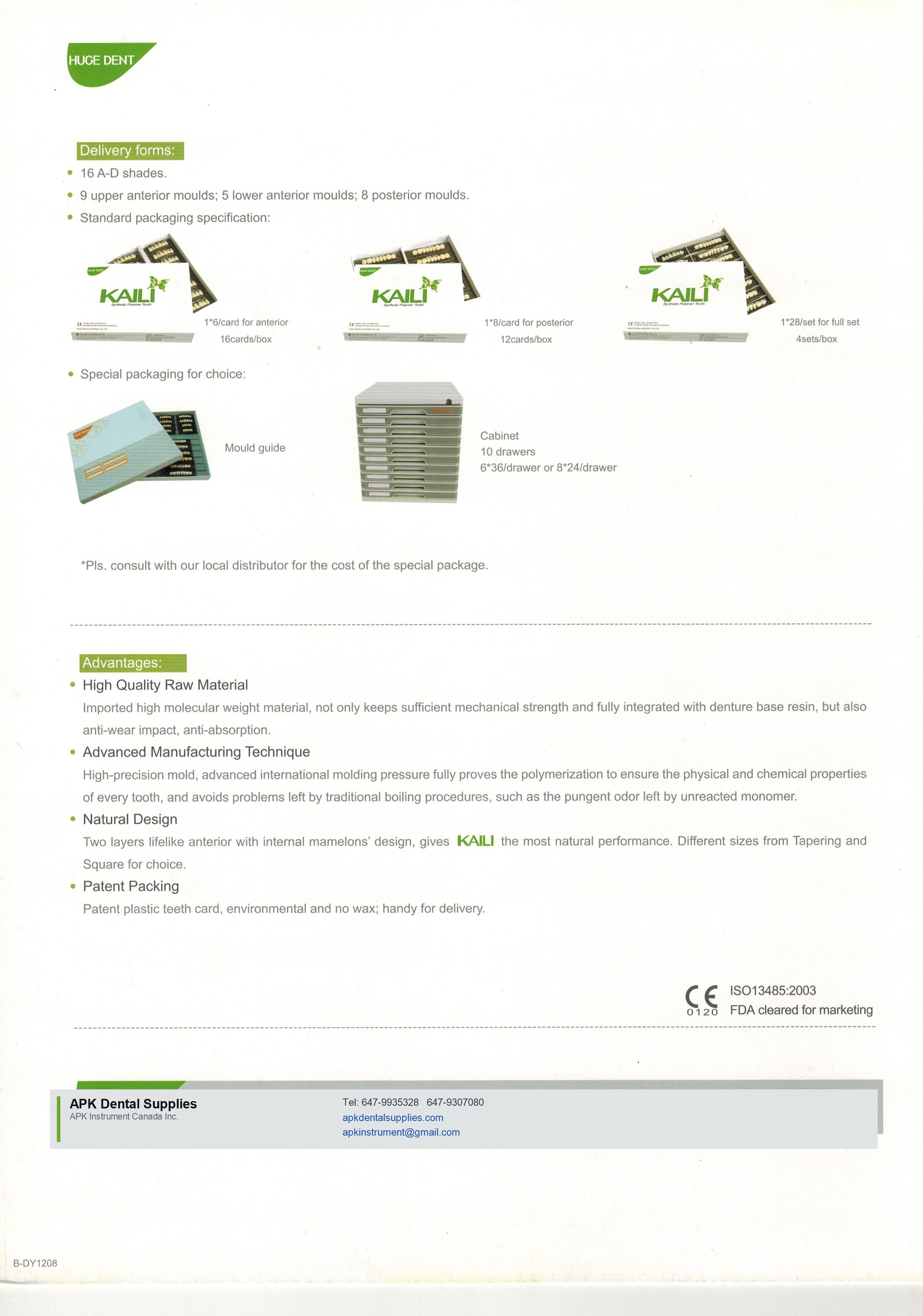 KAILI delivery forms and advantages